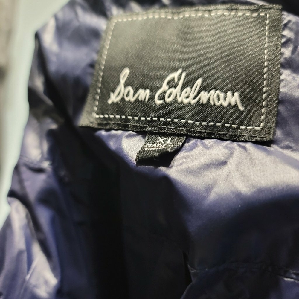 Sam Edelman Puffer Jacket Full Zip Pockets Size XL Quilted Hi Low Puffer Jacket - Picture 8 of 10